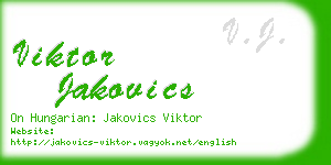 viktor jakovics business card